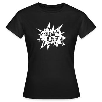 Angular Explosion Burst Text - Women's T-Shirt - black - Front - AI Model Female 172 dark (172cm)