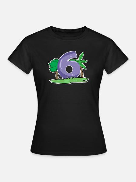 Nummer 6 Muster - Frauen T-Shirt - Schwarz
