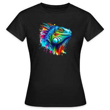 Iguane - T-shirt Femme - noir - Devant - AI Model Female 172 dark (172cm)