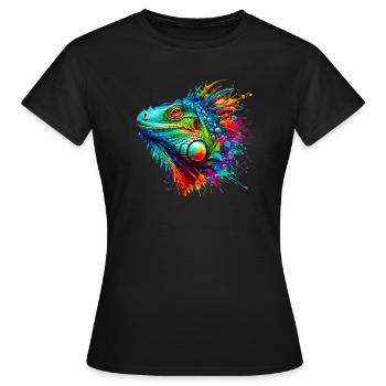 Iguane - T-shirt Femme - noir - Devant - AI Model Female 172 dark (172cm)