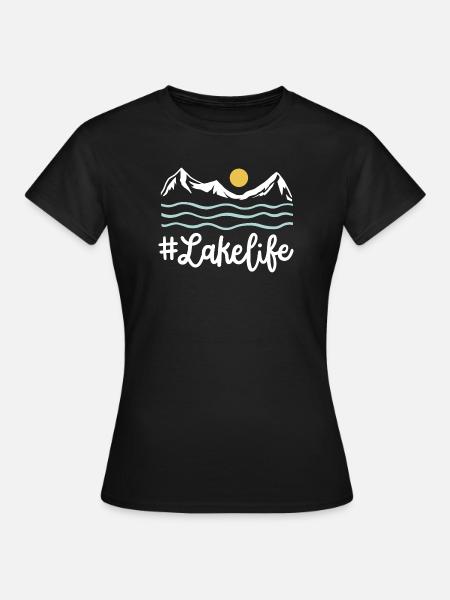 Leben am See - Frauen T-Shirt - Schwarz