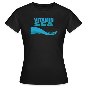 VITAMIN SEA - Women's T-Shirt - black - Front - AI Model Female 172 dark (172cm)