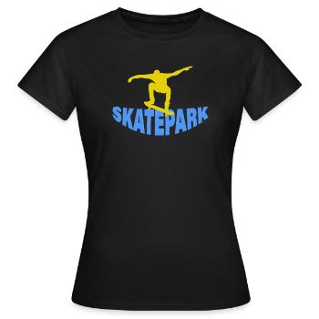 SKATEPARK - Frauen T-Shirt - Schwarz - Vorne - AI Model Female 172 dark (172cm)