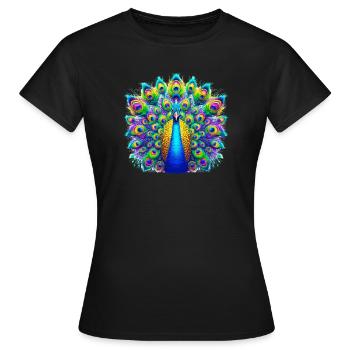 Paon - T-shirt Femme - noir - Devant - AI Model Female 172 dark (172cm)