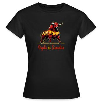 The pride of Formentera flag design - Women's T-Shirt - black - Front - AI Model Female 172 dark (172cm)