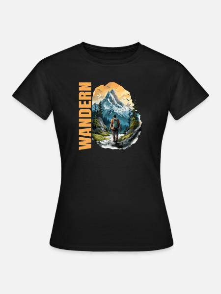Wandern - Frauen T-Shirt - Schwarz