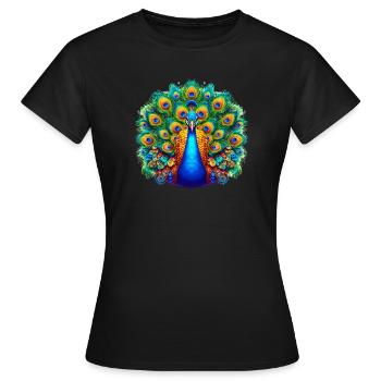 Paon - T-shirt Femme - noir - Devant - AI Model Female 172 dark (172cm)