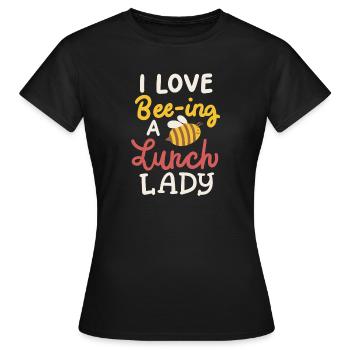 Mittagessen Schulcafeteria - Frauen T-Shirt - Schwarz - Vorne - AI Model Female 172 dark (172cm)
