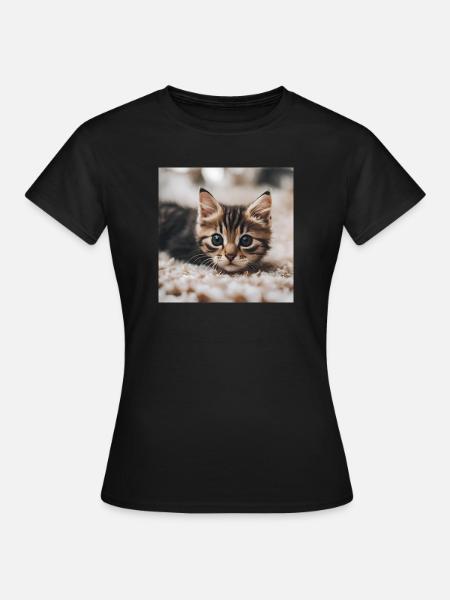 Katze - Frauen T-Shirt - Schwarz