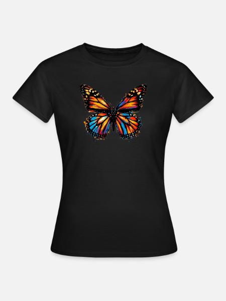 Schmetterling - Frauen T-Shirt - Schwarz