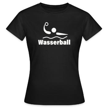 WASSERBALL - Frauen T-Shirt - Schwarz - Vorne - AI Model Female 172 dark (172cm)