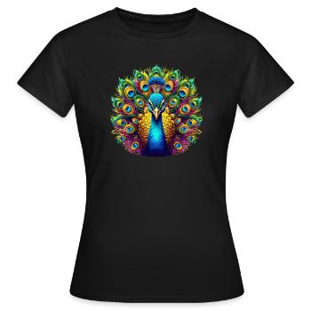 Paon - T-shirt Femme - noir - Devant - AI Model Female 172 dark (172cm)