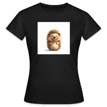 Kuscheliger Igel zu süß - Frauen T-Shirt - Schwarz - Vorne - AI Model Female 172 dark (172cm)