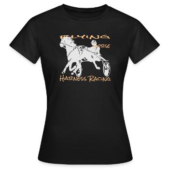 Trotter trotting race - Women's T-Shirt - black - Front - AI Model Female 172 dark (172cm)