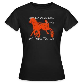 Trotter trotting race - Women's T-Shirt - black - Front - AI Model Female 172 dark (172cm)