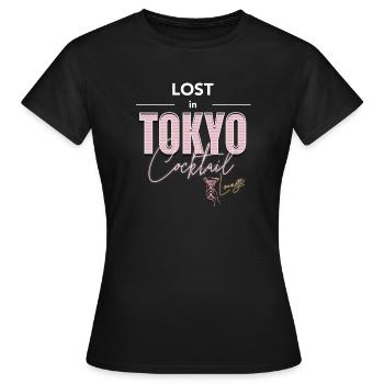 LOST in Tokyo Cocktail Lounge - Frauen T-Shirt - Schwarz - Vorne - AI Model Female 172 dark (172cm)