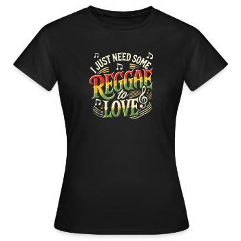 Reggae Jamaica Design - Women's T-Shirt - black - Front - AI Model Female 172 dark (172cm)