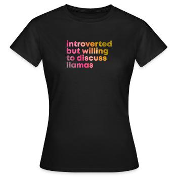 Llama Llama Llama - T-shirt Femme - noir - Devant - AI Model Female 172 dark (172cm)