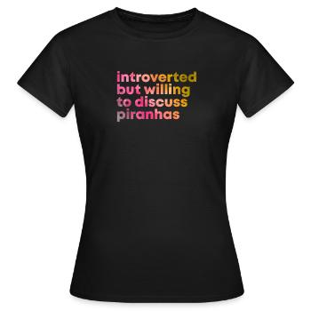 Piranha - T-shirt Femme - noir - Devant - AI Model Female 172 dark (172cm)