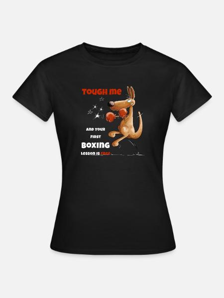 Tough Me Leçon de Boxe Boxer Kangourou - T-shirt Femme - noir
