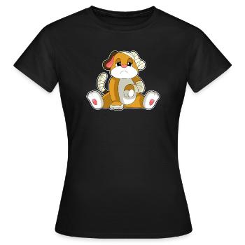 Bandage pour chien - T-shirt Femme - noir - Devant - AI Model Female 172 dark (172cm)