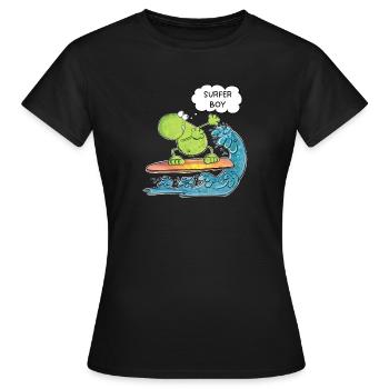 grenouille surfeur surfeur surfeur surfeur fille - T-shirt Femme - noir - Devant - AI Model Female 172 dark (172cm)