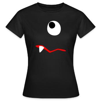 Monster Halloween traurig Comic Zombie Zahn Zyklop - Frauen T-Shirt - Schwarz - Vorne - AI Model Female 172 dark (172cm)
