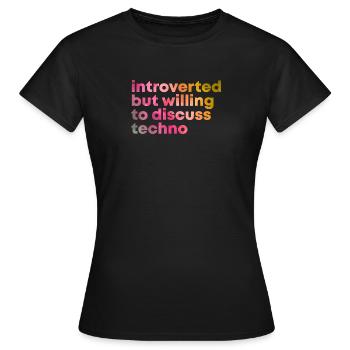 Techno Techno Techno - Women's T-Shirt - black - Front - AI Model Female 172 dark (172cm)