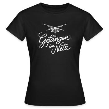 Gefangen im Netz - Frauen T-Shirt - Schwarz - Vorne - AI Model Female 172 dark (172cm)