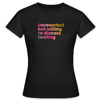 Tourner Tourner Tourner - T-shirt Femme - noir - Devant - AI Model Female 172 dark (172cm)