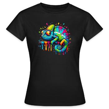 Caméléon - T-shirt Femme - noir - Devant - AI Model Female 172 dark (172cm)