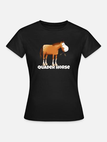 American Quarterhorse Quader Horse Wortspiel - Frauen T-Shirt - Schwarz