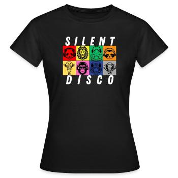 Discothèque silencieuse - T-shirt Femme - noir - Devant - AI Model Female 172 dark (172cm)