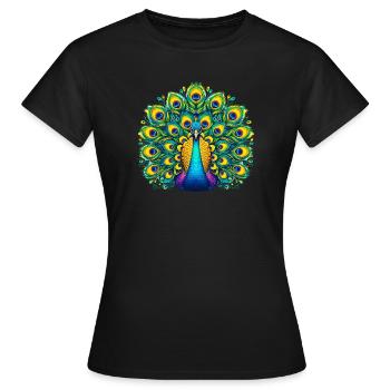 Paon - T-shirt Femme - noir - Devant - AI Model Female 172 dark (172cm)