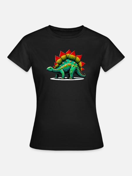 Dinosaurier - Frauen T-Shirt - Schwarz