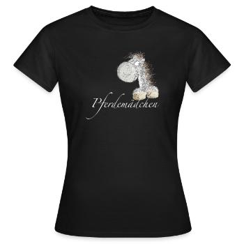 Horse Girl Horse Saying Horse - Women's T-Shirt - black - Front - AI Model Female 172 dark (172cm)