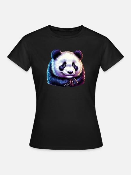 Panda - Frauen T-Shirt - Schwarz