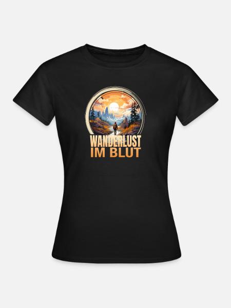 Wandern - Frauen T-Shirt - Schwarz