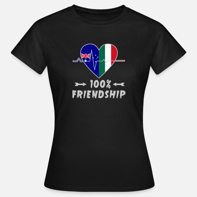 Australia e Italia 100% amicizia - Maglietta da donna - nero