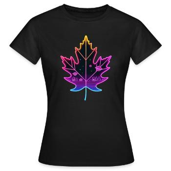 Maple leaf - Women's T-Shirt - black - Front - AI Model Female 172 dark (172cm)