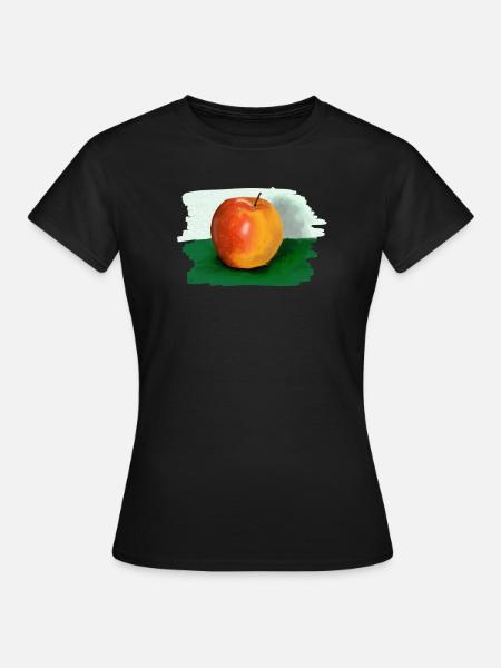 Apfel - Frauen T-Shirt - Schwarz