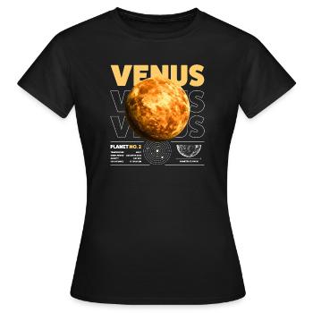 Venus details - Frauen T-Shirt - Schwarz - Vorne - AI Model Female 172 dark (172cm)