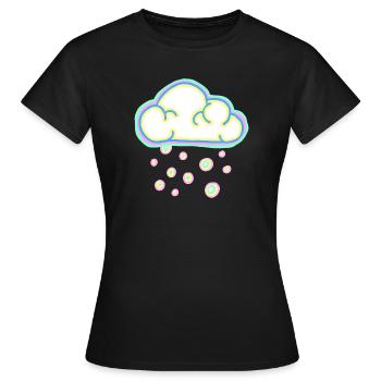 Pastel cloud and snow - Women's T-Shirt - black - Front - AI Model Female 172 dark (172cm)