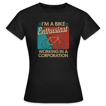 Bike Enthusiast Corporate Life - Women's T-Shirt - black - Front - AI Model Female 172 dark (172cm)