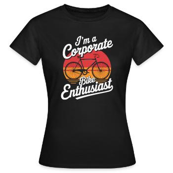 Enthusiast für Firmenfahrräder - Frauen T-Shirt - Schwarz - Vorne - AI Model Female 172 dark (172cm)