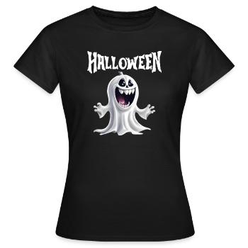 halloween, fantôme, fêter halloween - T-shirt Femme - noir - Devant - AI Model Female 172 dark (172cm)