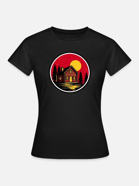 Night at Cabin 2 - Women's T-Shirt - black