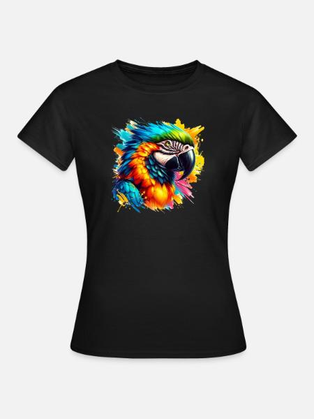 Papagei - Frauen T-Shirt - Schwarz
