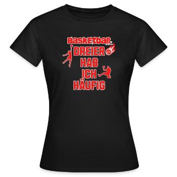 J’ai souvent des trios de basket - T-shirt Femme - noir - Devant - AI Model Female 172 dark (172cm)