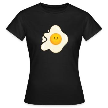 Oeuf au plat sucré - T-shirt Femme - noir - Devant - AI Model Female 172 dark (172cm)